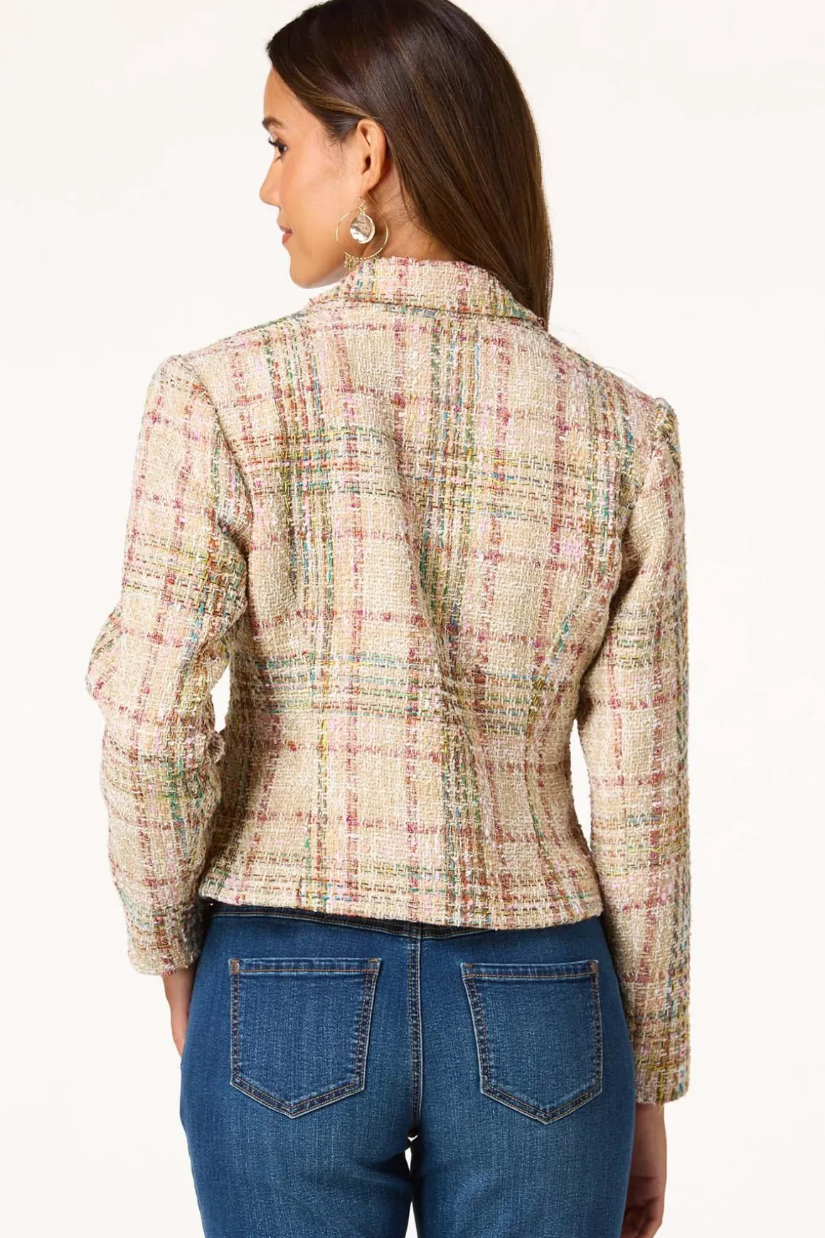 Plaid Boucle Blazer