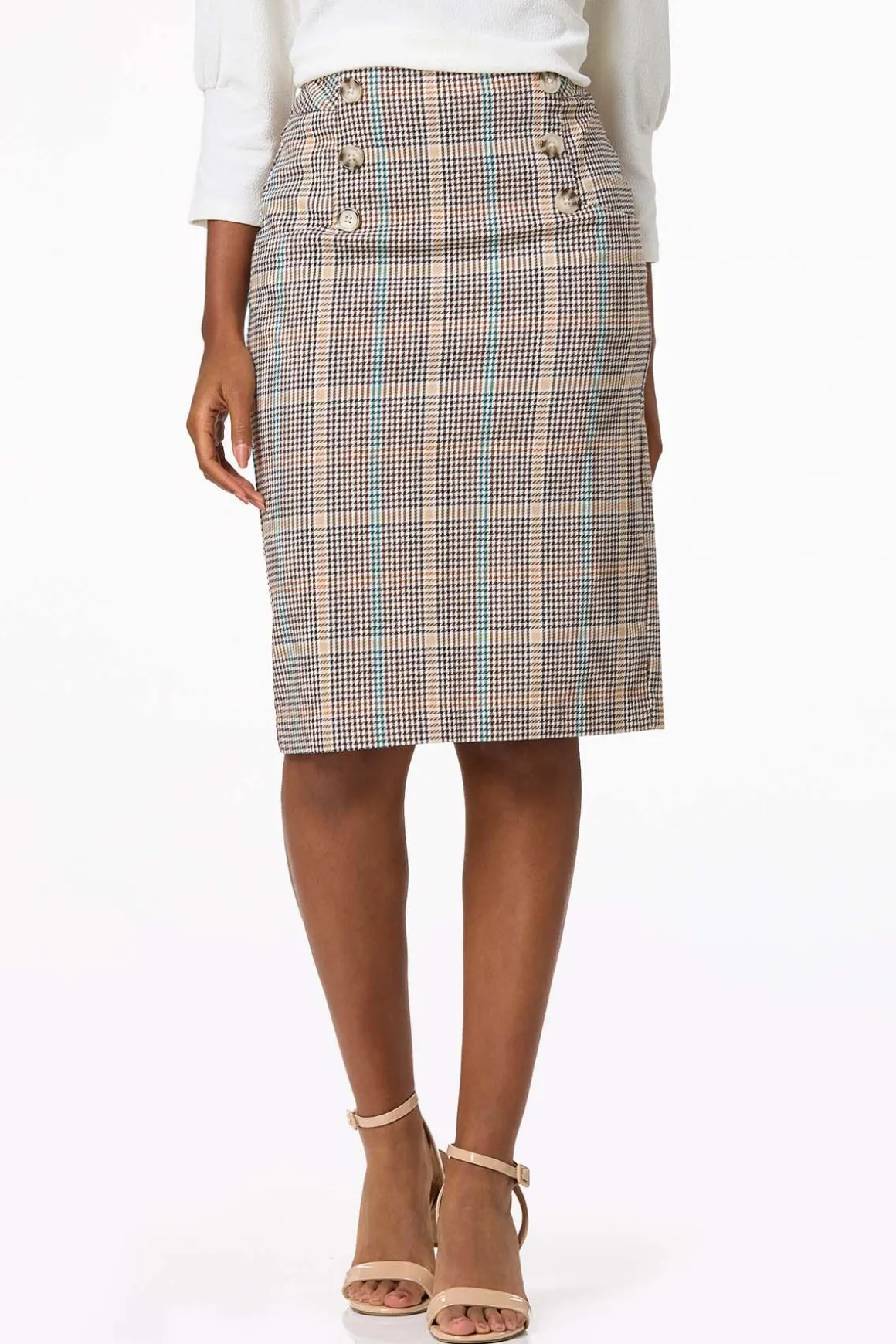 Plaid Pencil Skirt