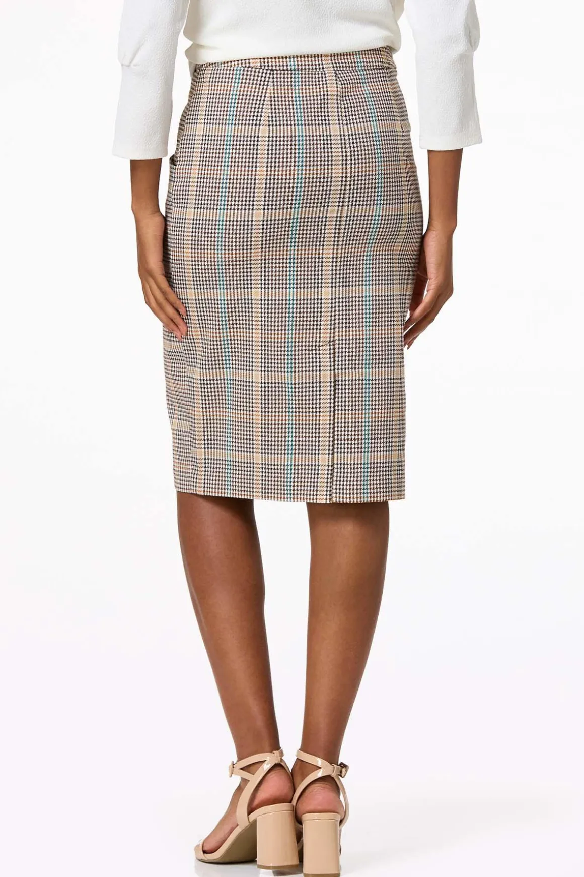 Plaid Pencil Skirt