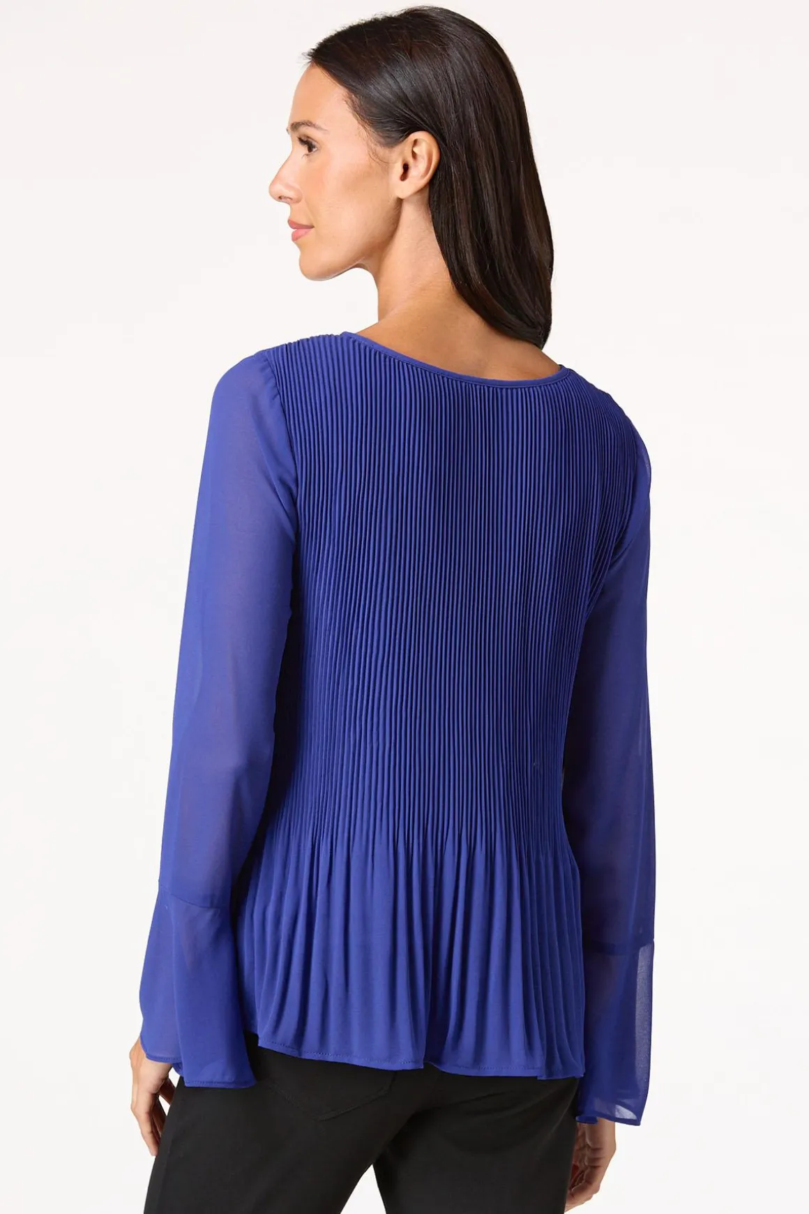 Pleated Bell Sleeve Top