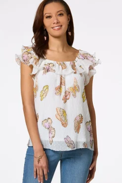 Pleated Butterfly Top