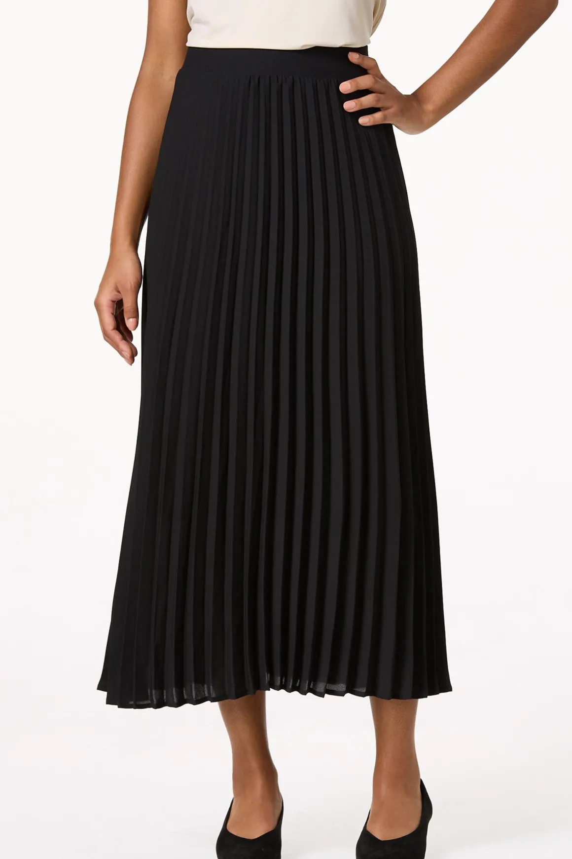 Pleated Chiffon Maxi Skirt