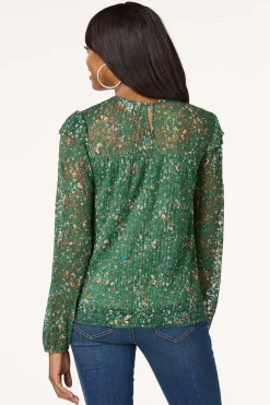 Pleated Courtyard Garden Top
