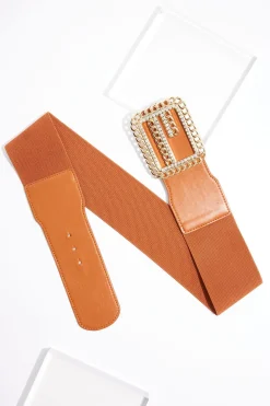 Plus Size Square Buckle Stretch Belt