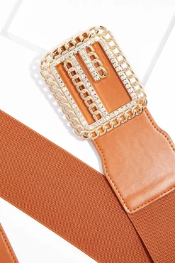 Plus Size Square Buckle Stretch Belt