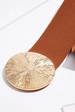 Plus Size Textured Disc Stretch Belt