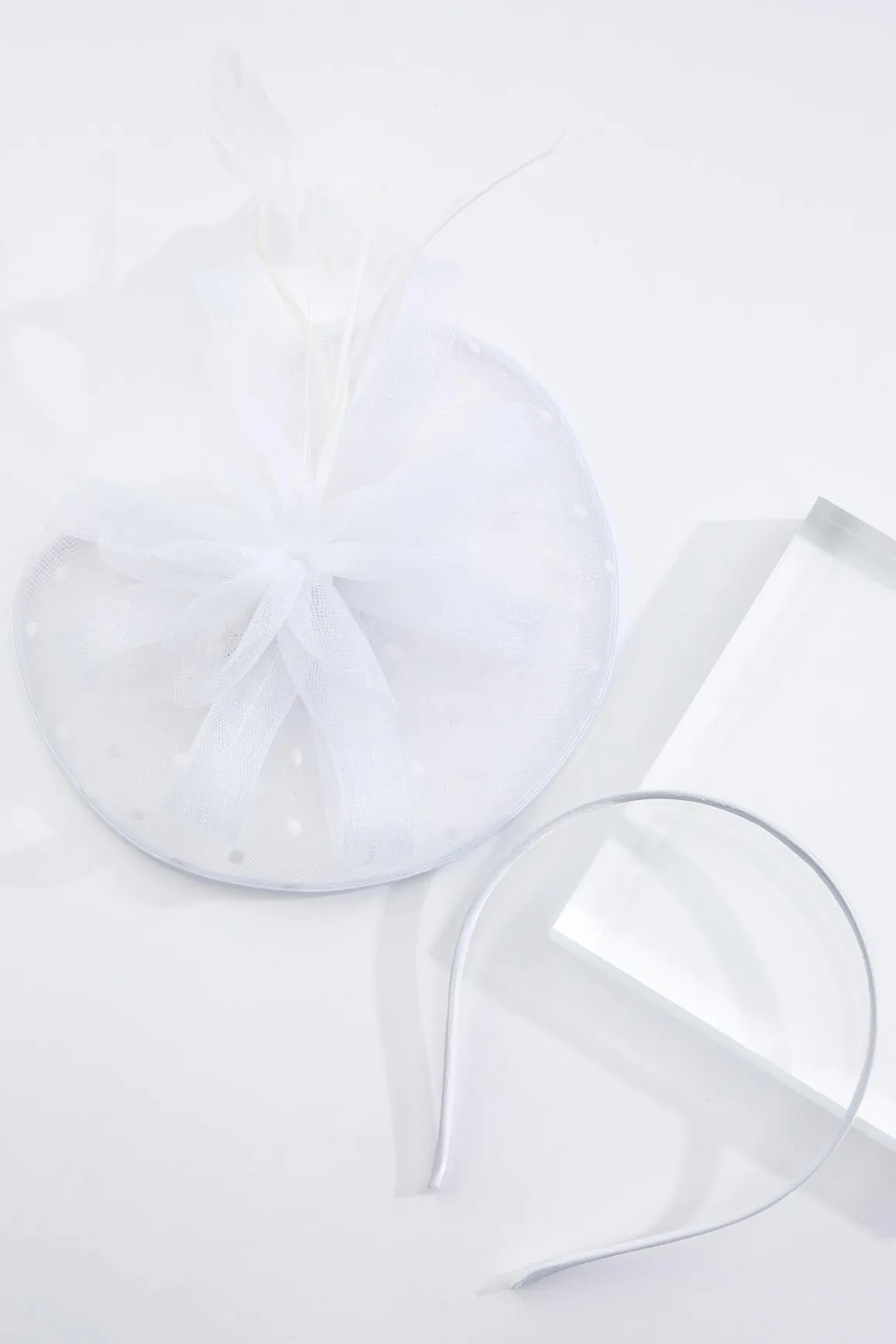 Polka Dot Mesh Bow Fascinator