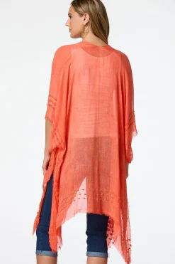 Pom Border Vibrant Kimono