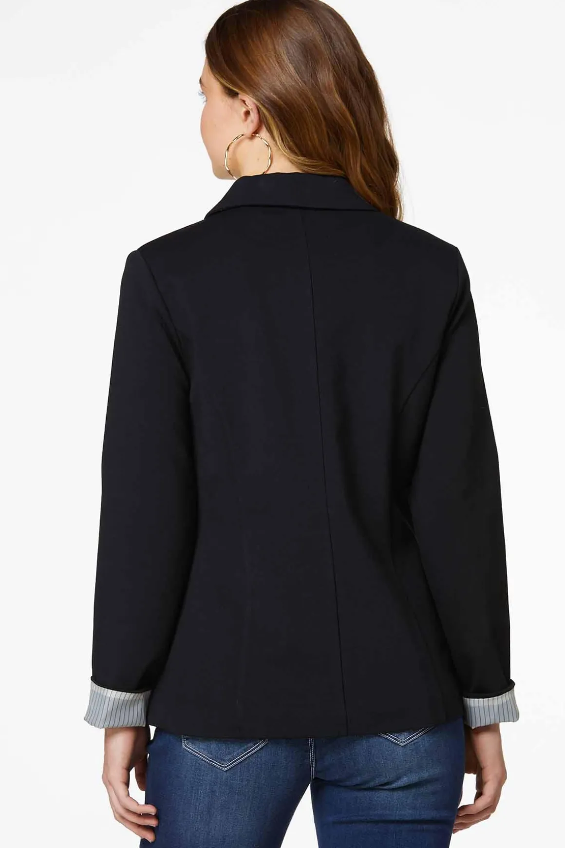 Printed Cuff Ponte Blazer