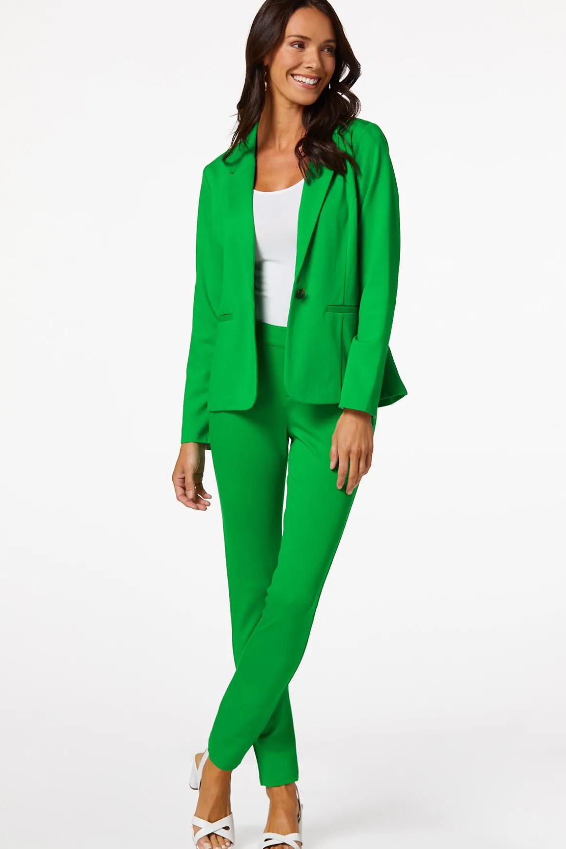 Printed Cuff Ponte Blazer