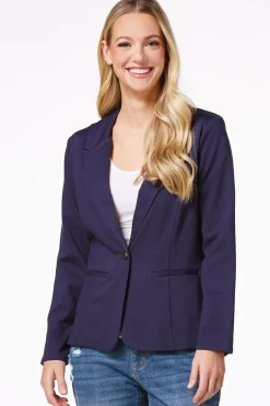Printed Cuff Ponte Blazer