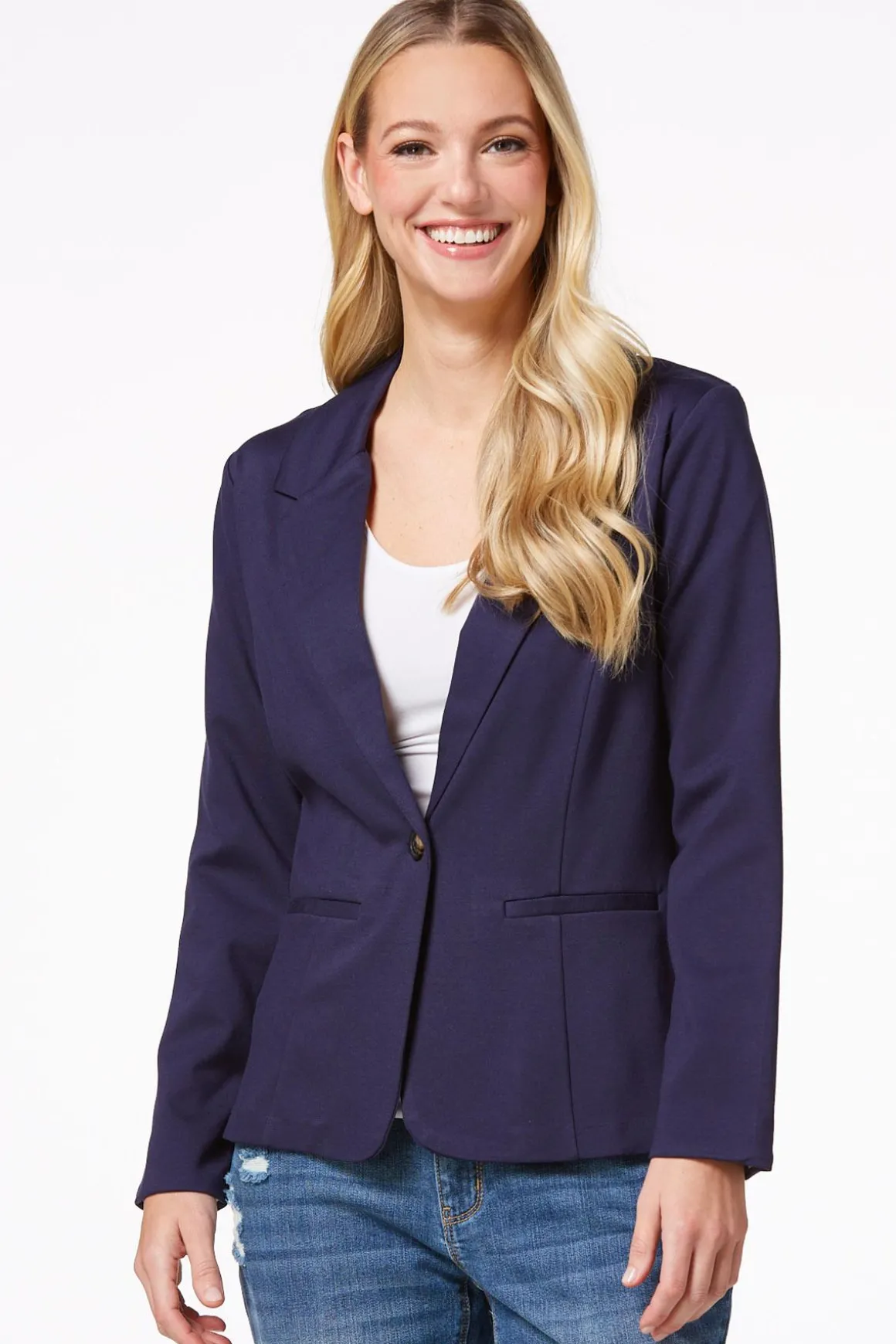 Printed Cuff Ponte Blazer