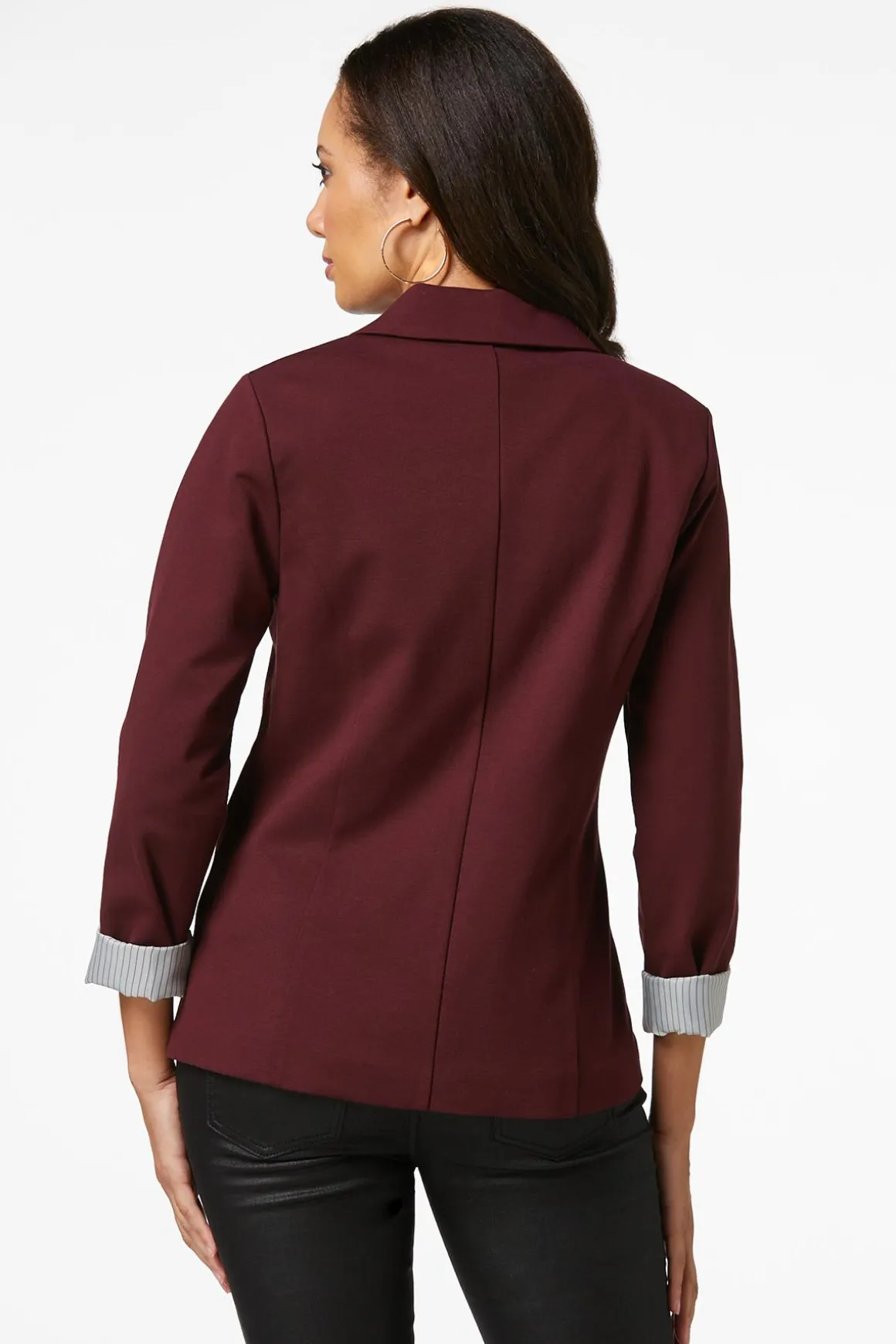 Printed Cuff Ponte Blazer