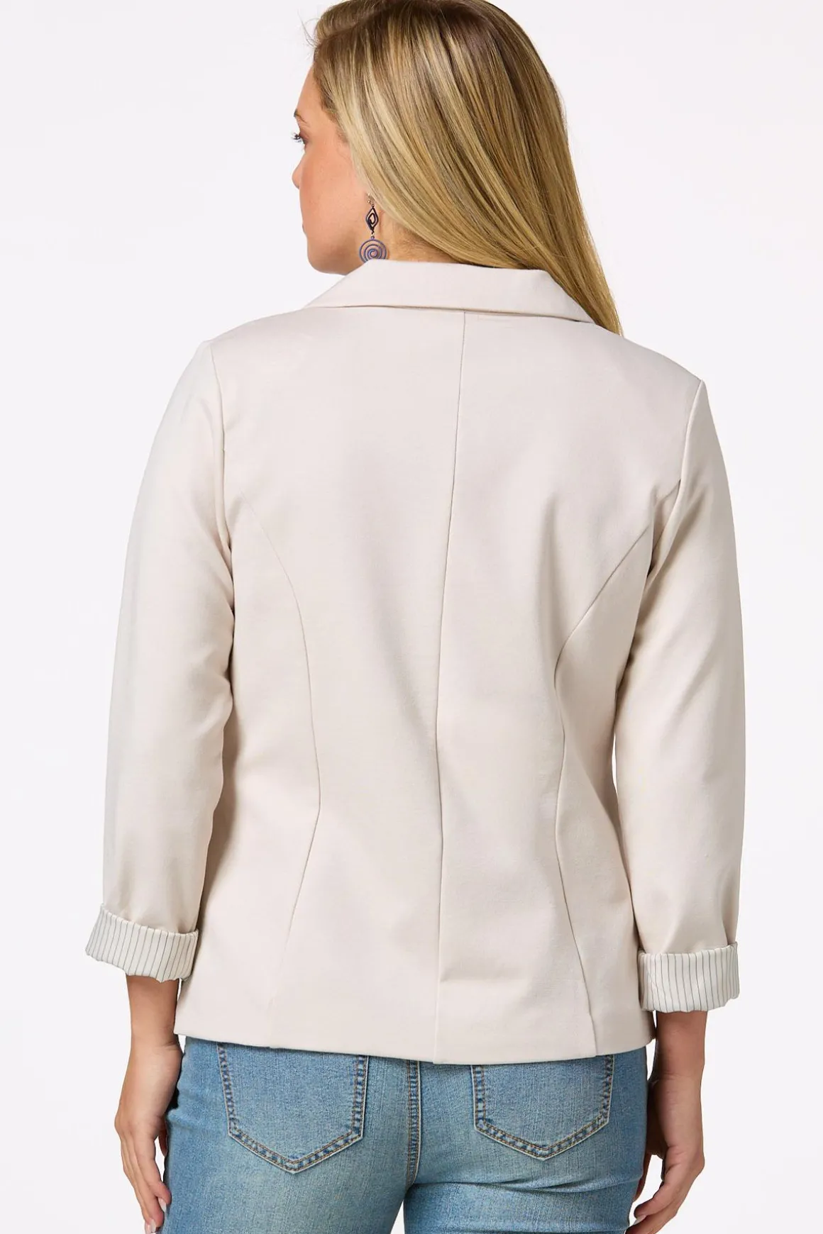 Printed Cuff Ponte Blazer