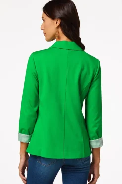 Printed Cuff Ponte Blazer