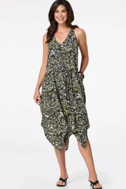 Printed Hanky Hem Dress