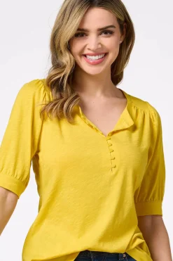 Puff Sleeve Henley