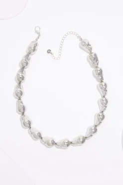 Puffy Metal Short Necklace