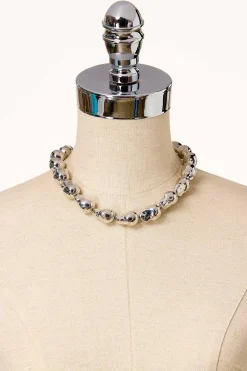Puffy Metal Short Necklace