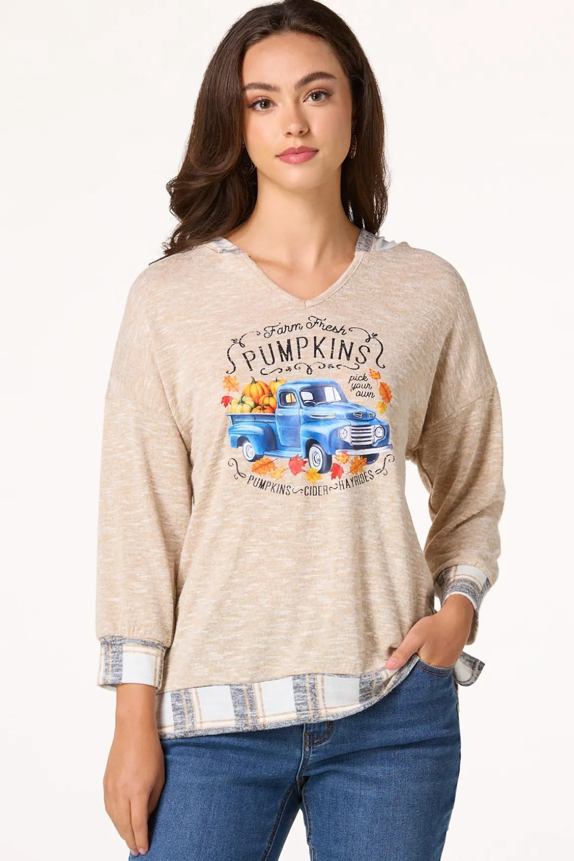 Pumpkin Truck Hooded Top