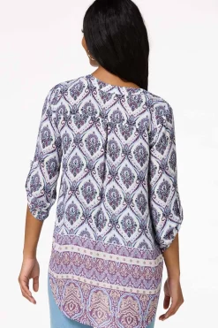 Purple Medallion High- Low Top