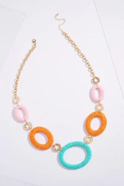 Raffia Link Short Necklace