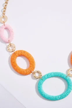Raffia Link Short Necklace