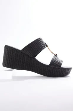 Raffia Two Band Wedges