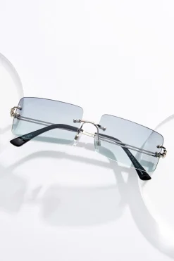 Rectangle Rimless Sunglasses