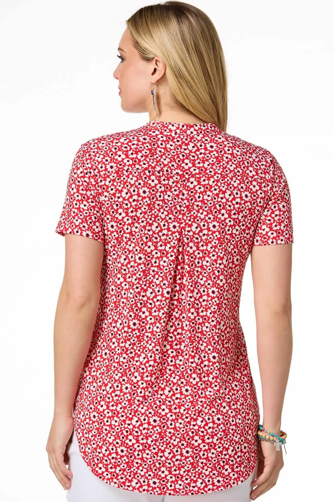 Red Floral Top