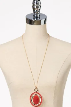Red Gold Pendant Necklace Set