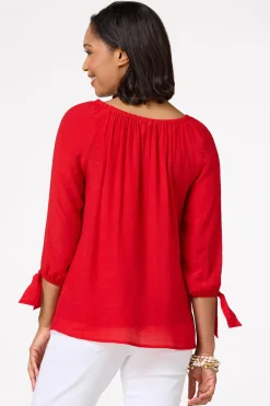 Red Keyhole Top