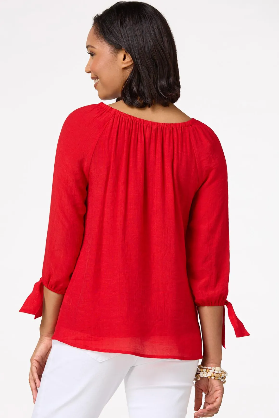 Red Keyhole Top