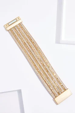 Rhinestone Bead Magnetic Bracelet