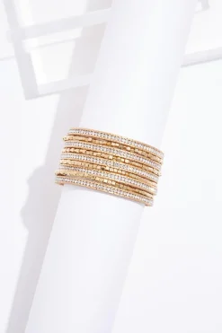 Rhinestone Bead Magnetic Bracelet