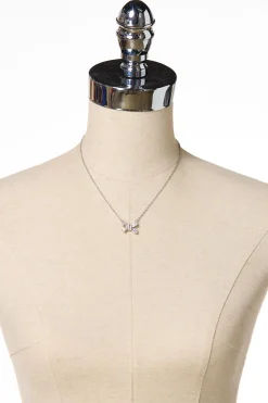 Rhinestone Bow Short Necklace