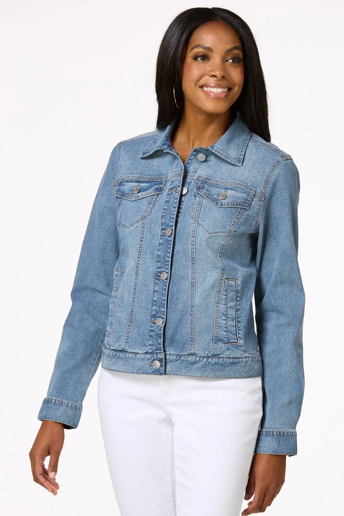 Rhinestone Denim Jacket