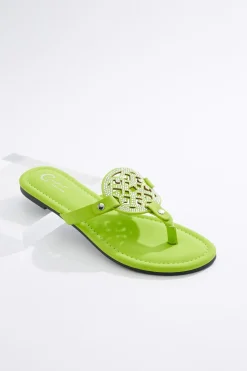 Rhinestone Medallion Sandals