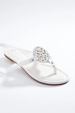 Rhinestone Medallion Sandals