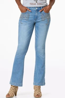 Rhinestone Paisley Bootcut Jeans