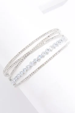 Rhinestone Row Cuff Bracelet