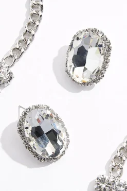 Rhinestone Statement Necklace Set