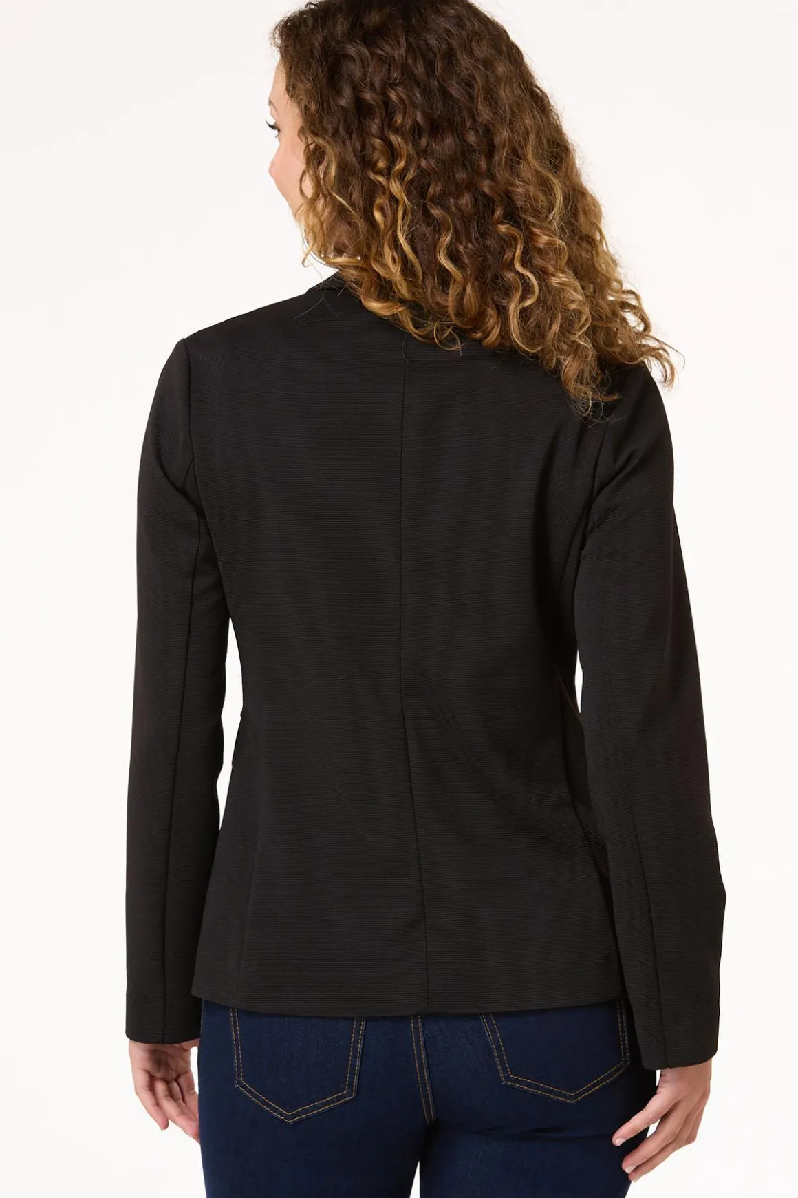 Ribbed Front Pocket Blazer