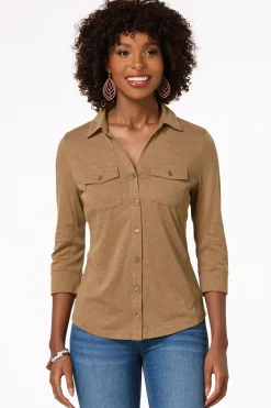 Ribbed Inset Shirt