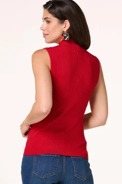 Ribbed Mock Neck Sweater