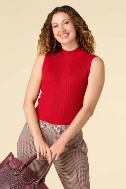 Ribbed Mock Neck Sweater
