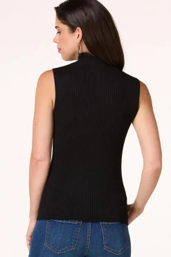 Ribbed Mock Neck Sweater