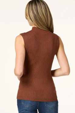 Ribbed Mock Neck Sweater