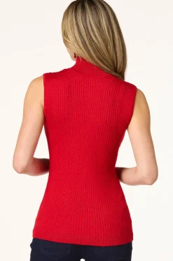 Ribbed Mock Neck Sweater