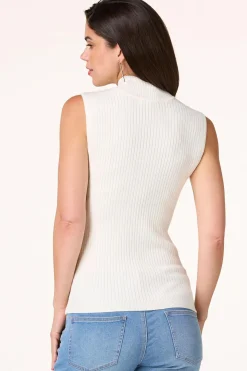 Ribbed Mock Neck Sweater